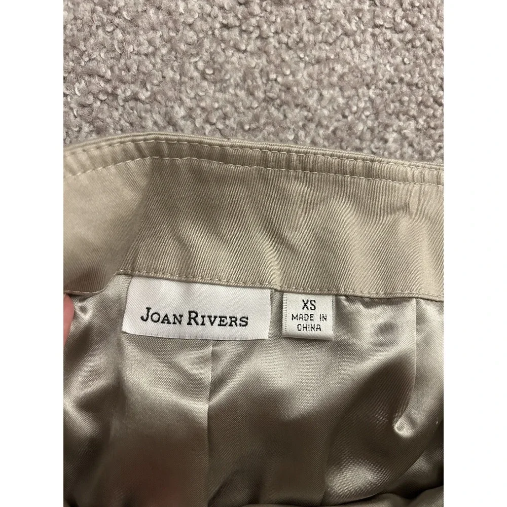 Joan‎ Rivers Pencil Skirt Womens XS Tan Khaki Excellent Cotton Blend Knee Length